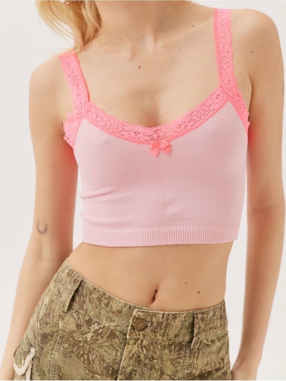 Urban Outfitters Out From Under So Sweet Lace Seamless Tank Top